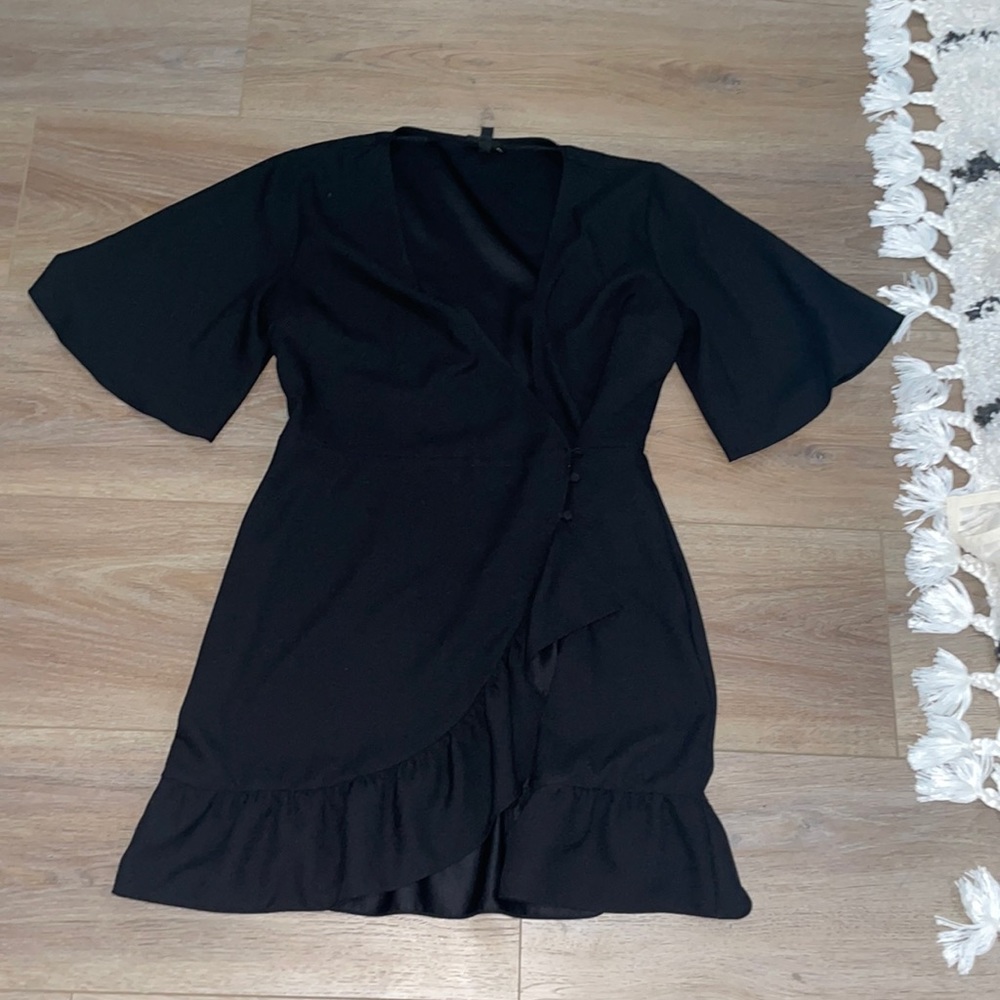 Top Shop Black Wrap Tunic
